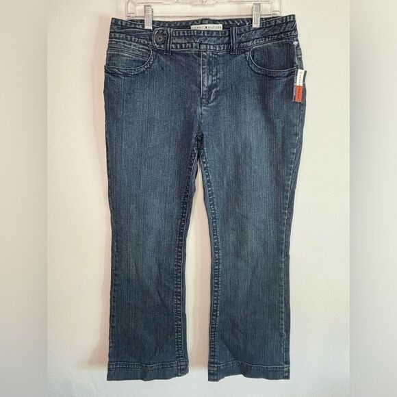 Tommy Hilfiger NWT vintage Y2K hipster boot cut jeans Size 12P - Picture 1 of 8